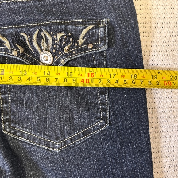 COS Denim Jeans Women’s Sz 10 Tall Embroidered Back pockets Bootcut Embellished - Picture 8 of 11